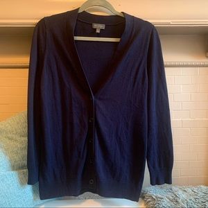Loose Fit Navy Blue Cardigan from The Limited